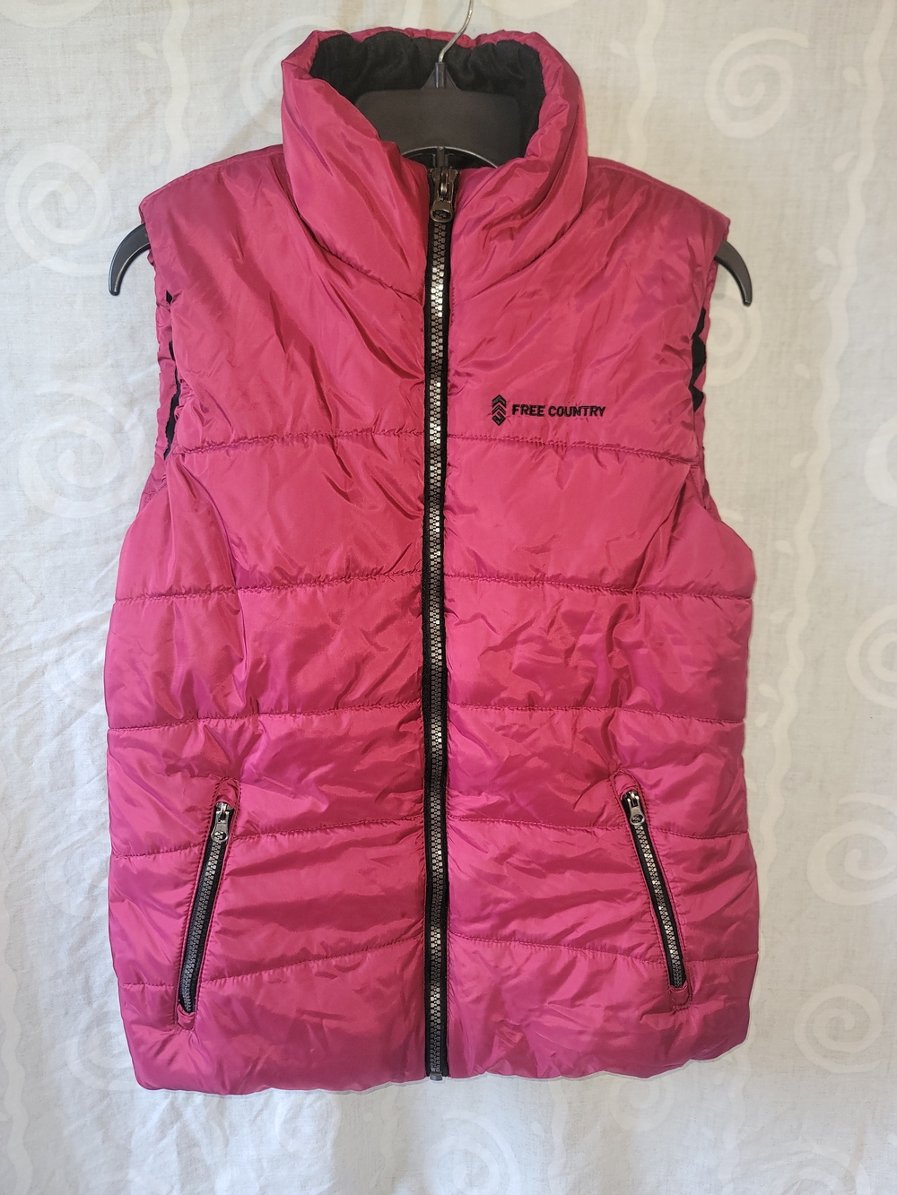Free Country Womens Pink Quilted Puffer Vest